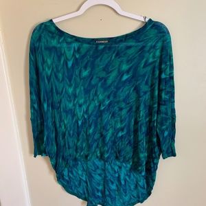 Express Watercolor Pattern High Low Top (XS)